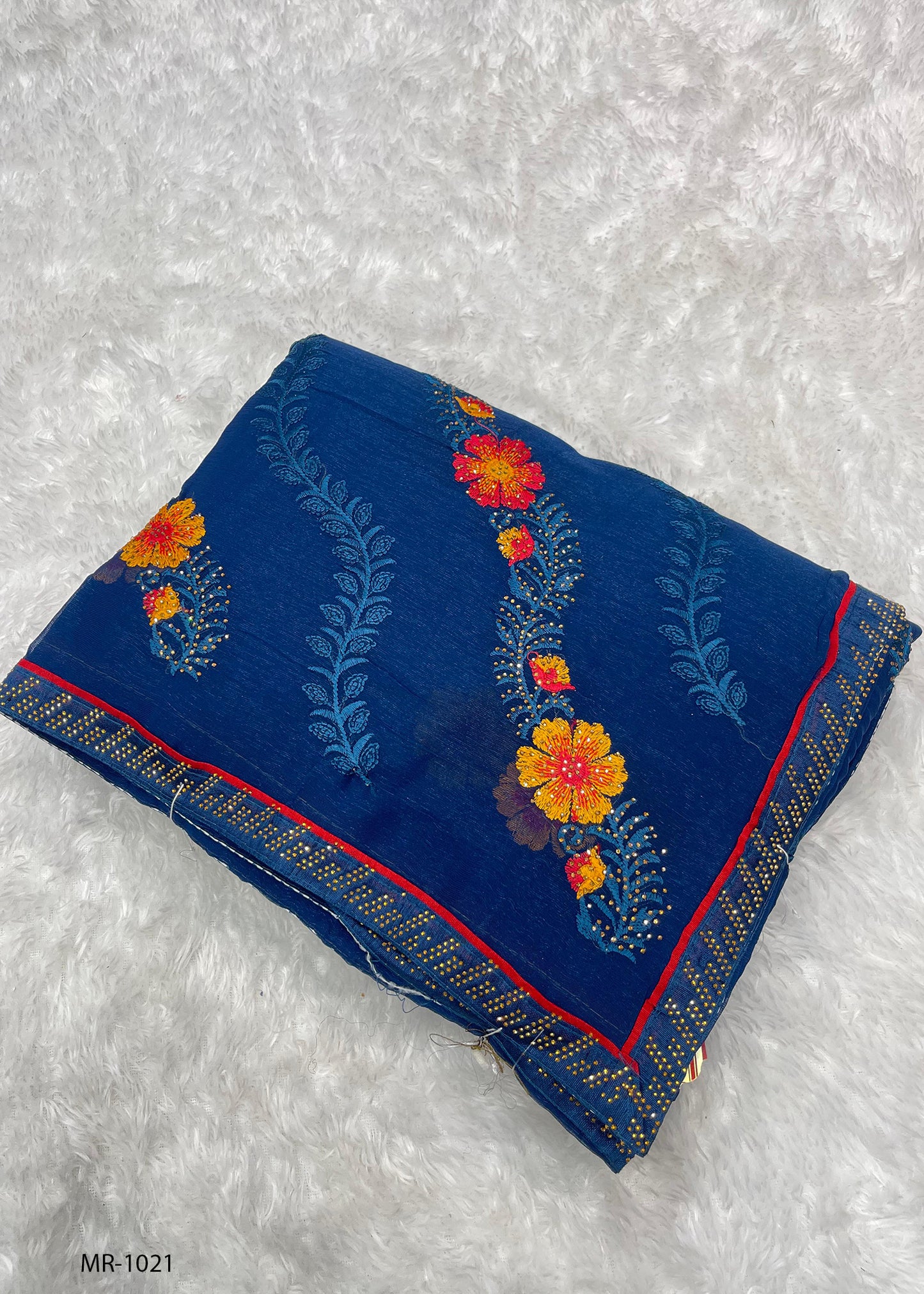 M.R-1021 FANCY SAREE WITH LEHRIYA WORK