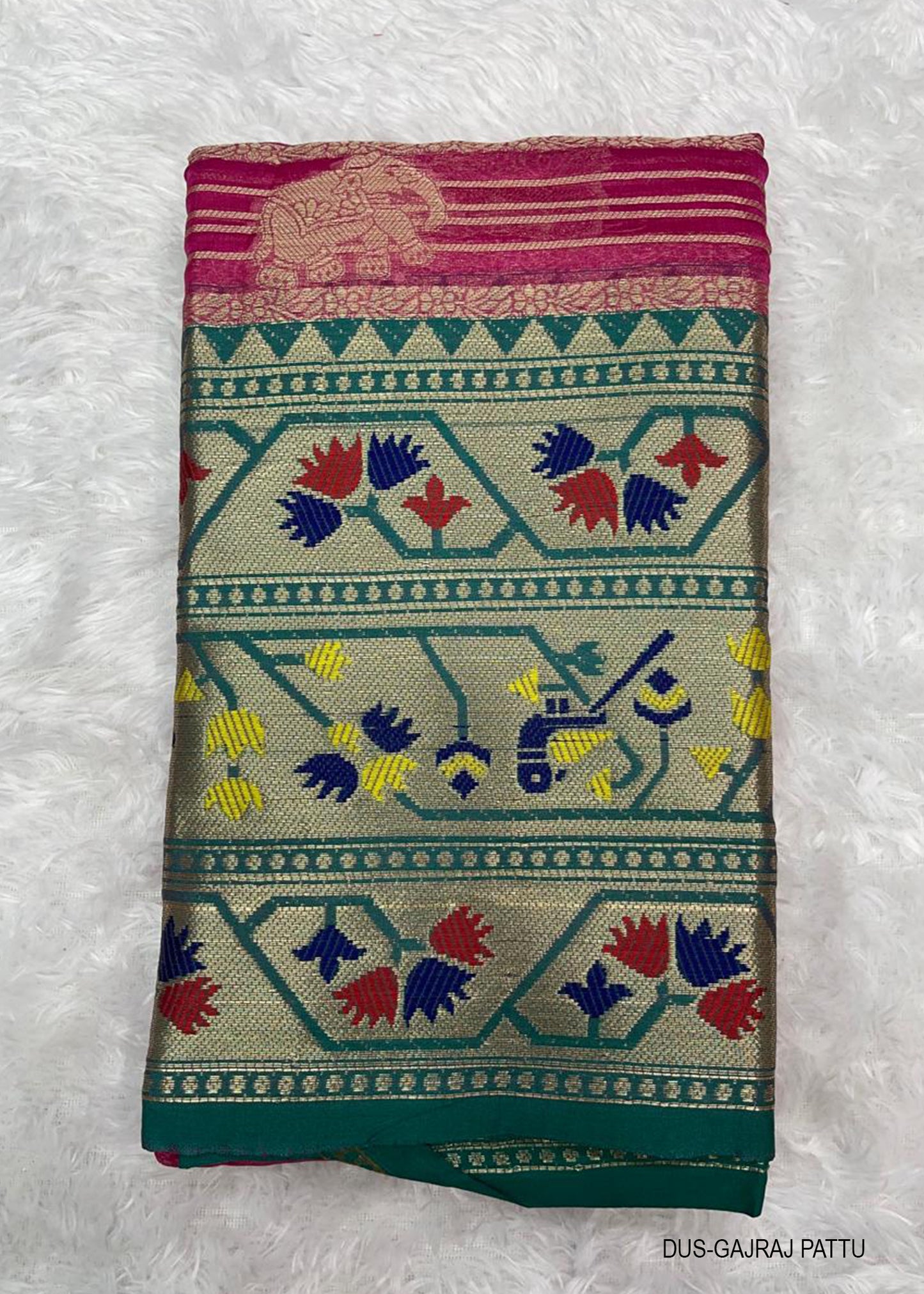 DUS-GAJRAJ PATTU Silk saree