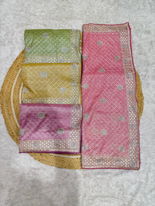 RJ-MOON Premium twill net saree with heavy embroidery C-Pallu designer saree with beautiful design on body all over with Swarovski