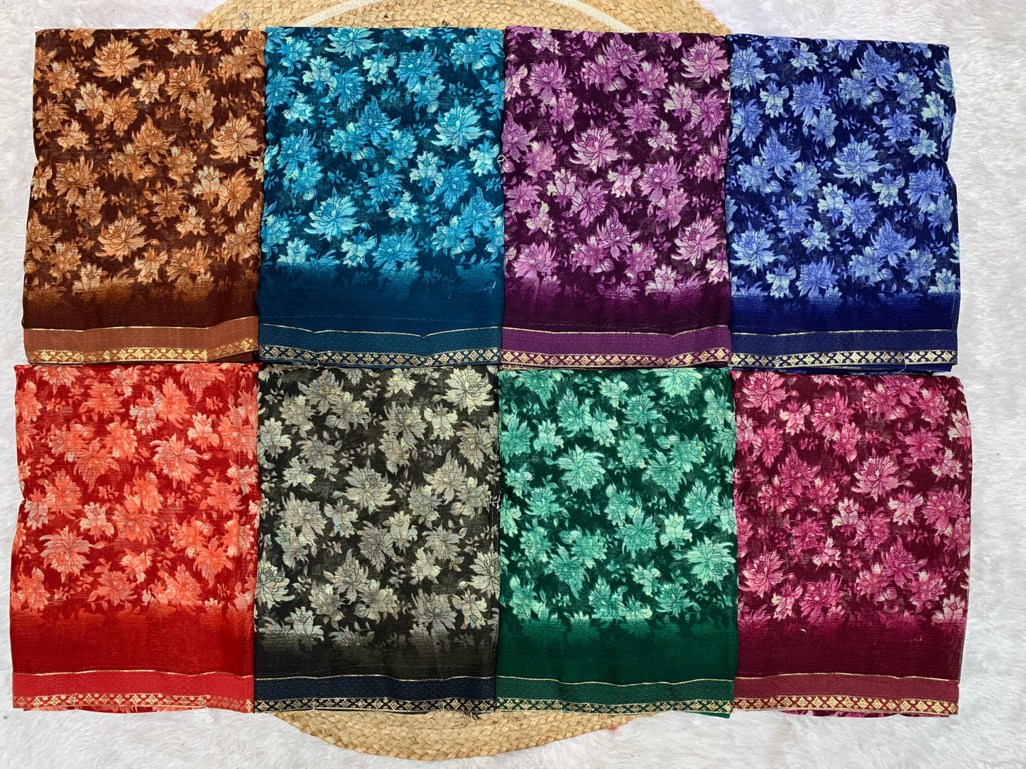 SV-FLORA-CHINGARI Zomato Saree with floral pattern with border