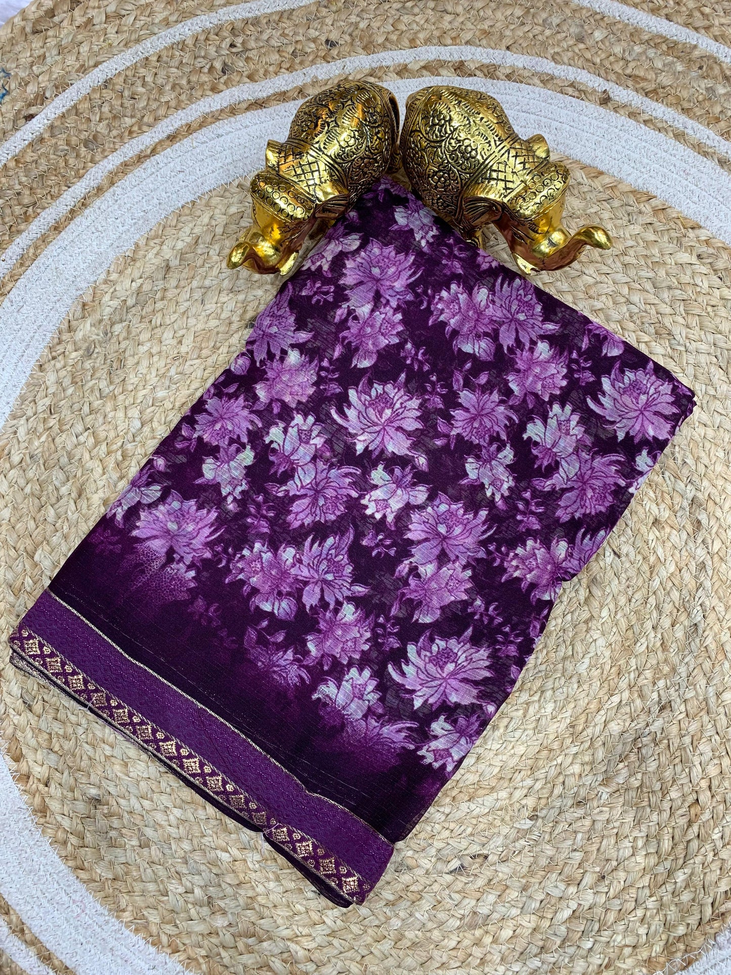 SV-FLORA-CHINGARI Zomato Saree with floral pattern with border