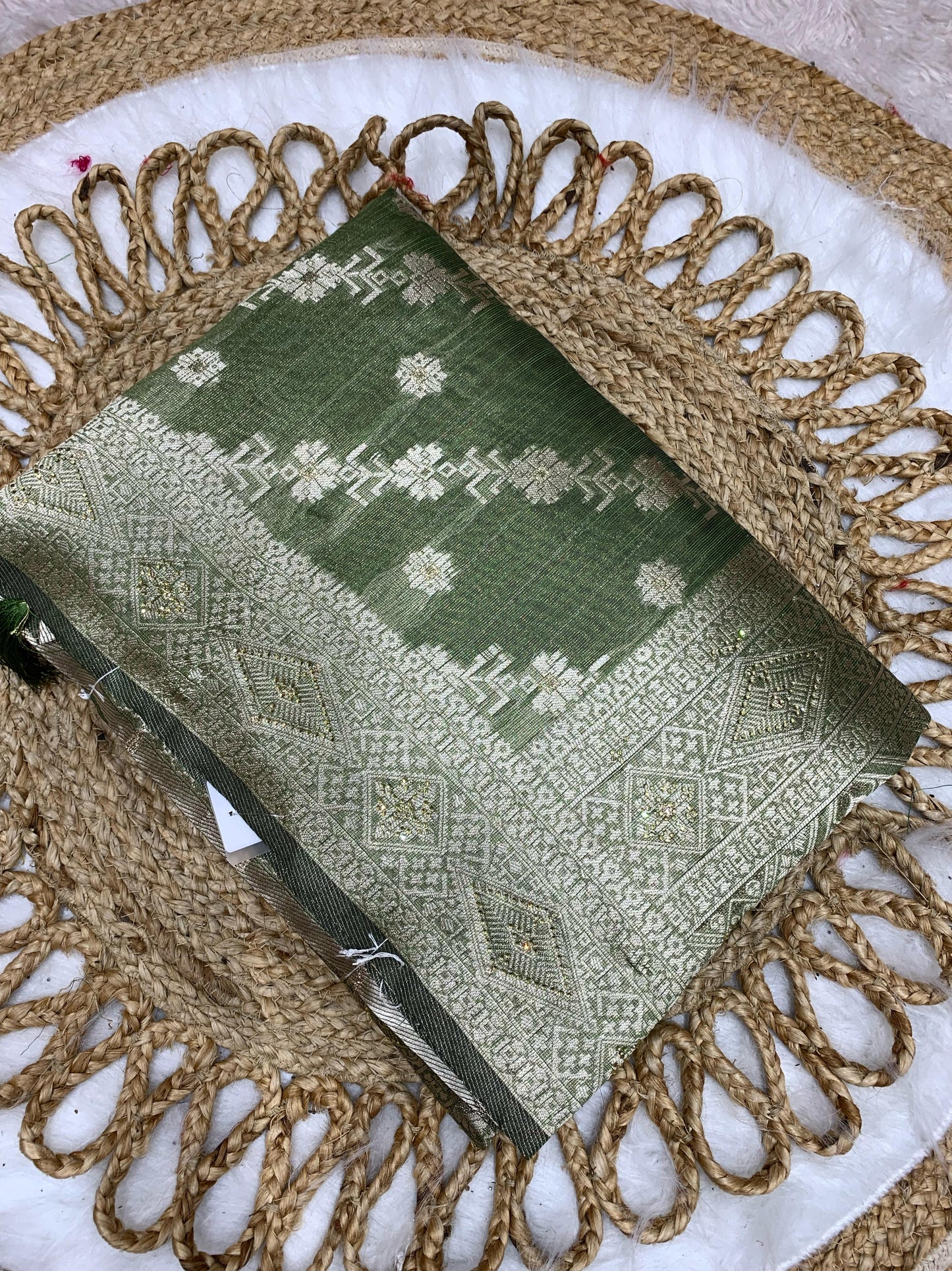 BS-BANSAL PREMIUM COTTON SILK SARE WITH MEENAKARI WORK WITH LAHERIA PATTERN AND LIGHT WEIGHT SAREE WITH RICH PALLU WITH SWAROSKI WORK