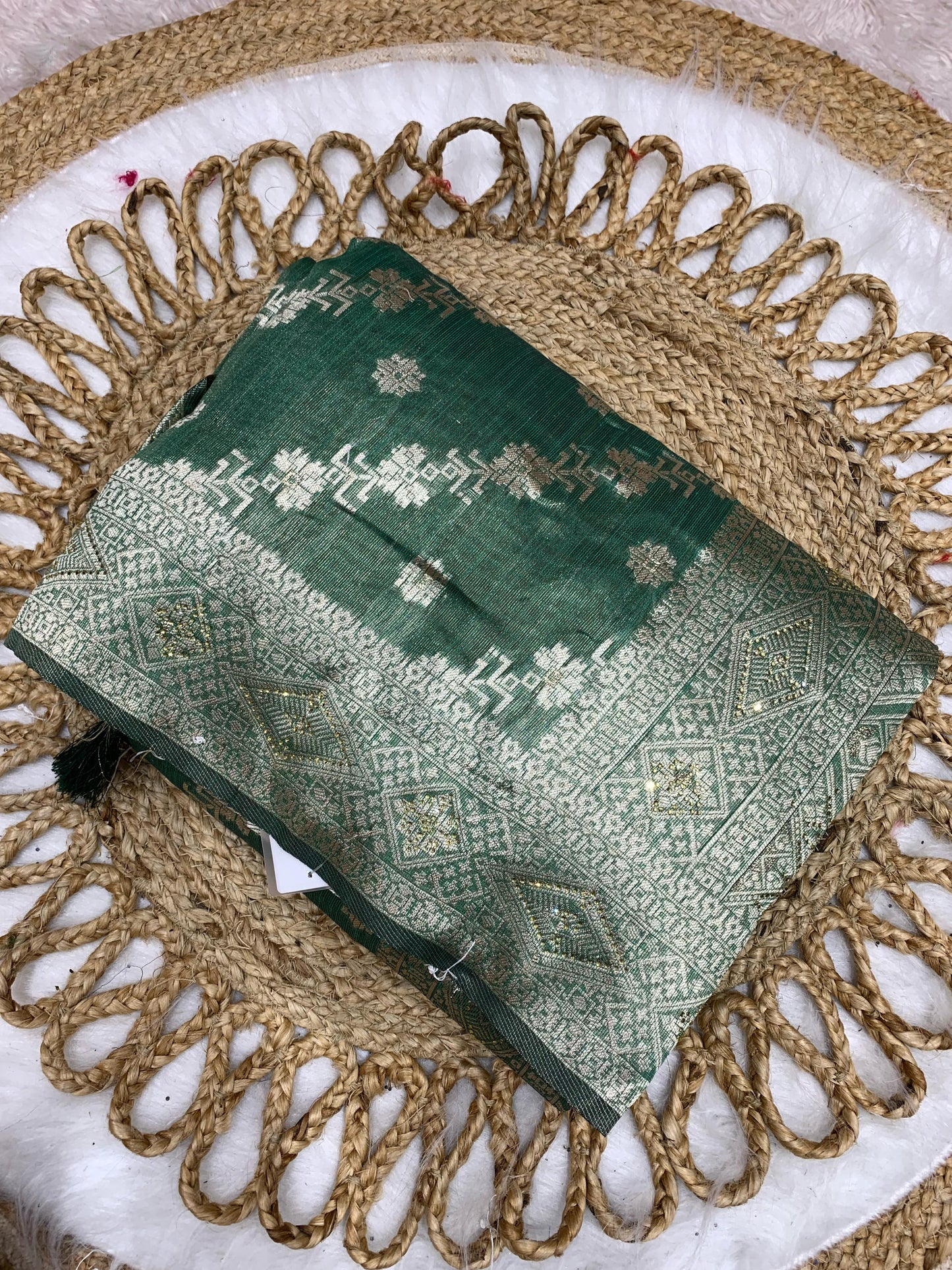 BS-BANSAL PREMIUM COTTON SILK SARE WITH MEENAKARI WORK WITH LAHERIA PATTERN AND LIGHT WEIGHT SAREE WITH RICH PALLU WITH SWAROSKI WORK