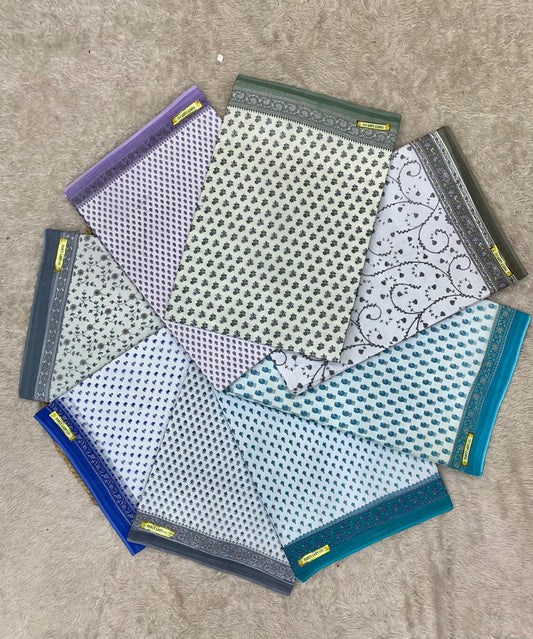 CT-FANCY-LADY SUTI COTTON SAREE WITH BEAUTIFUL PRINT ALL OVER