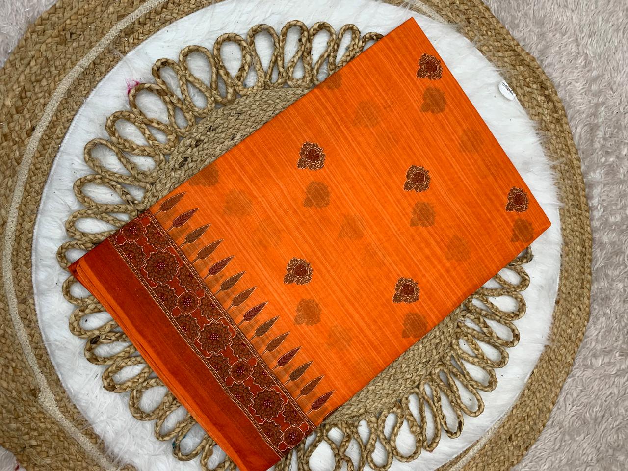 CT-NAKHRALI BHABHI PURE SUTI SAREE WITH BEAUTIFUL PRINTS