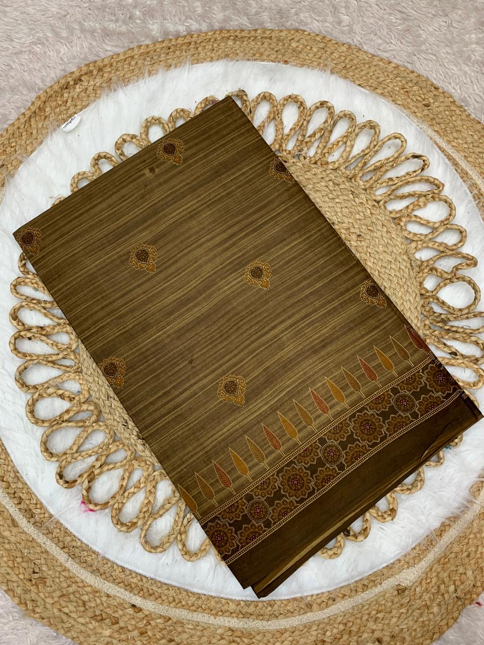 CT-NAKHRALI BHABHI PURE SUTI SAREE WITH BEAUTIFUL PRINTS