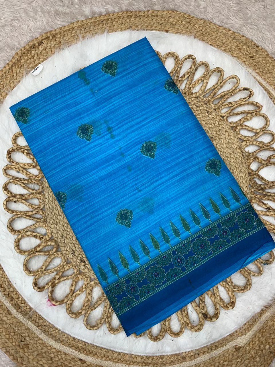 CT-NAKHRALI BHABHI PURE SUTI SAREE WITH BEAUTIFUL PRINTS