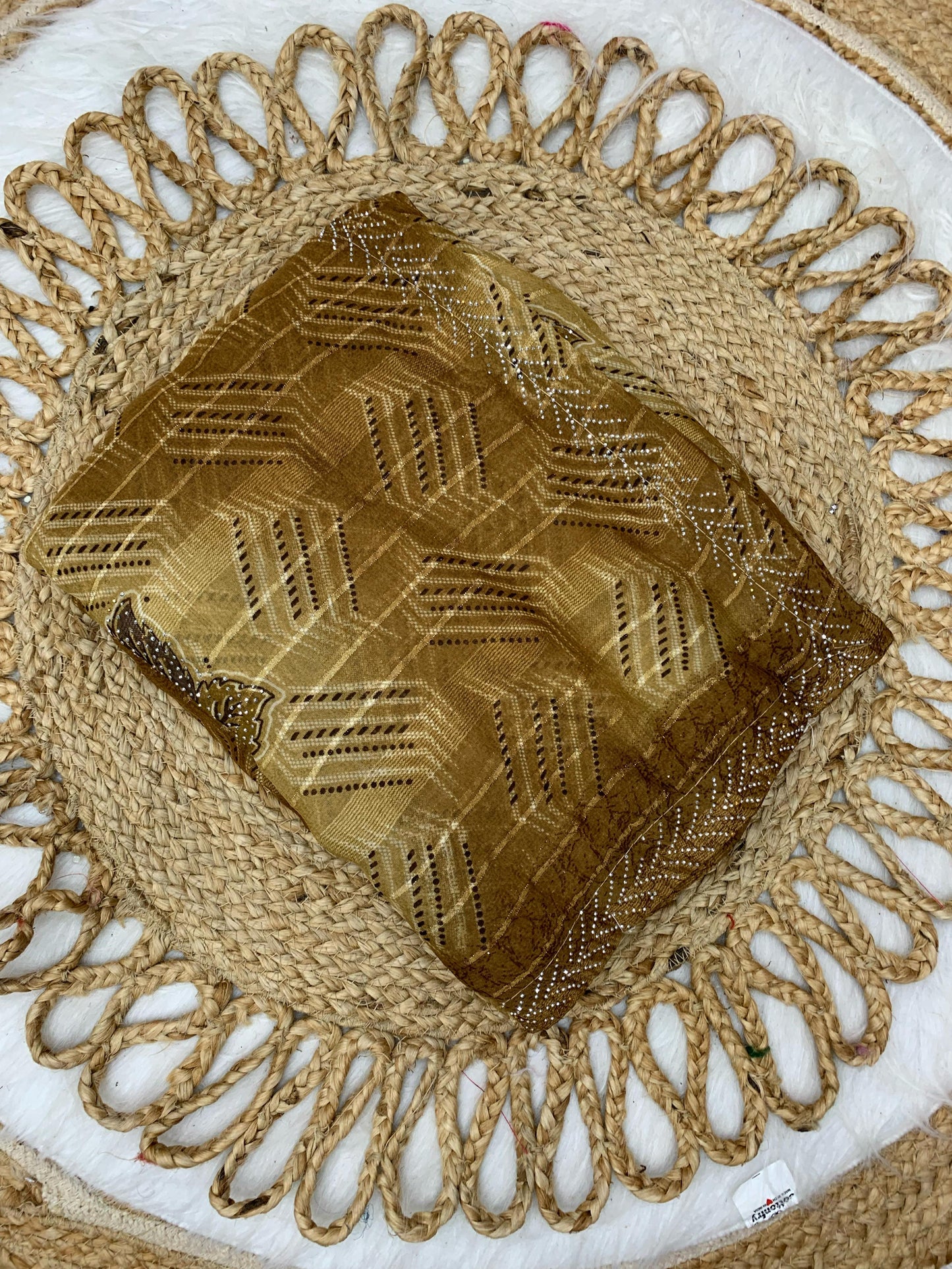 KAS-RAM-LEELA PURE PATTERN FABIRCS WITH SIROSKI BORDER AND FULL BUTHA