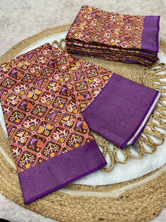 DP-PATOLA SOFTY SILK SAREE WITH BEAUTIFUL PATOLA DESIGN DIGTIAL PRINT SAREE