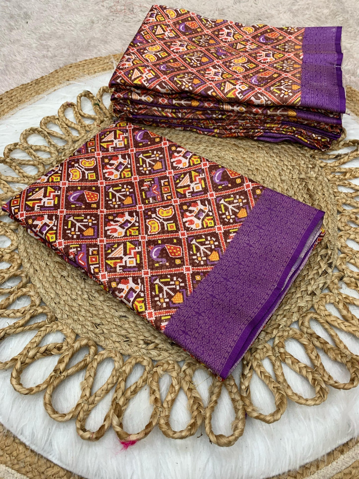DP-PATOLA SOFTY SILK SAREE WITH BEAUTIFUL PATOLA DESIGN DIGTIAL PRINT SAREE