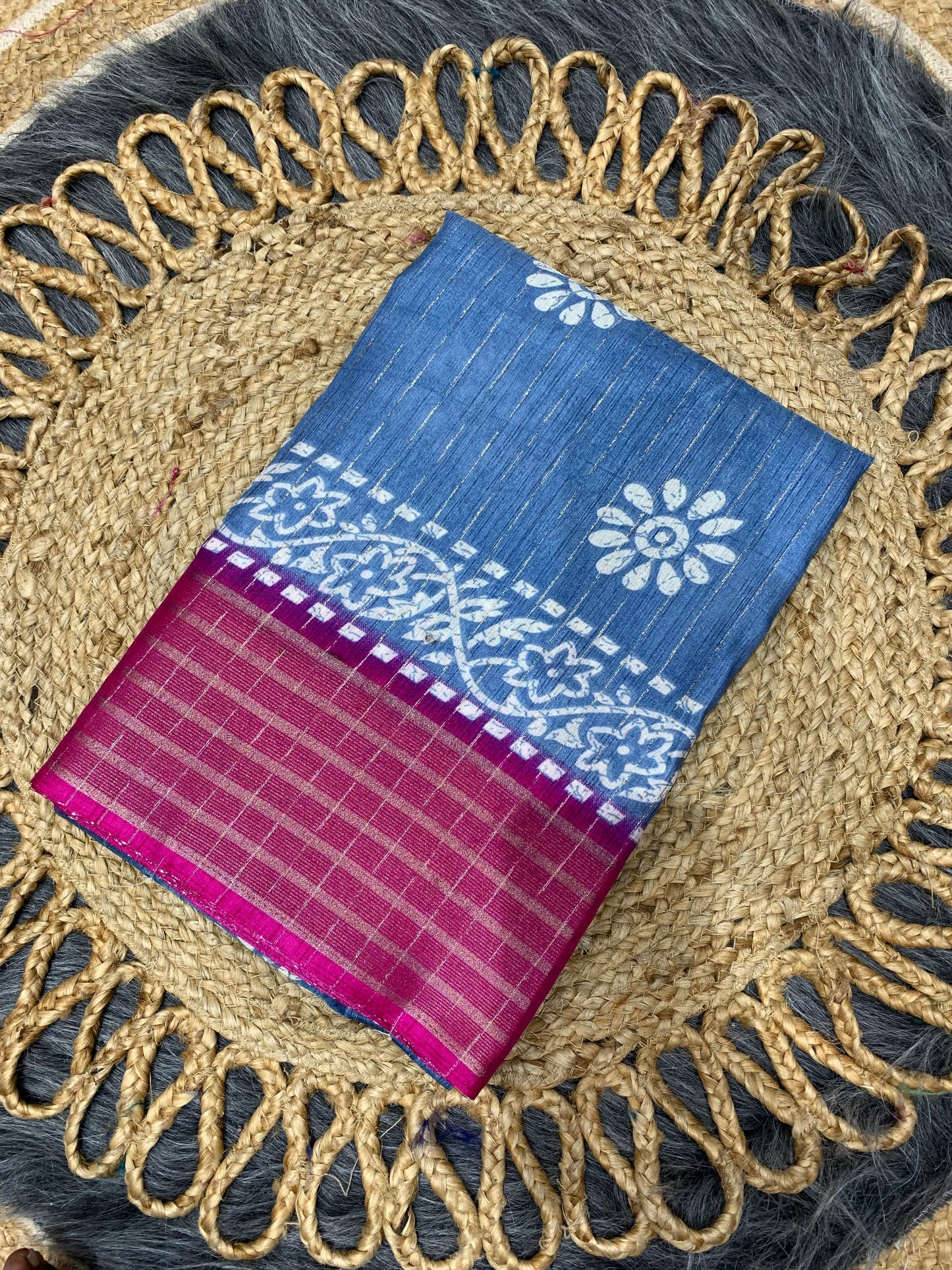 RK-7013 DOLA RIKO SAREE WITH BEAUTIFUL PRINT WITH JAREE LINING
