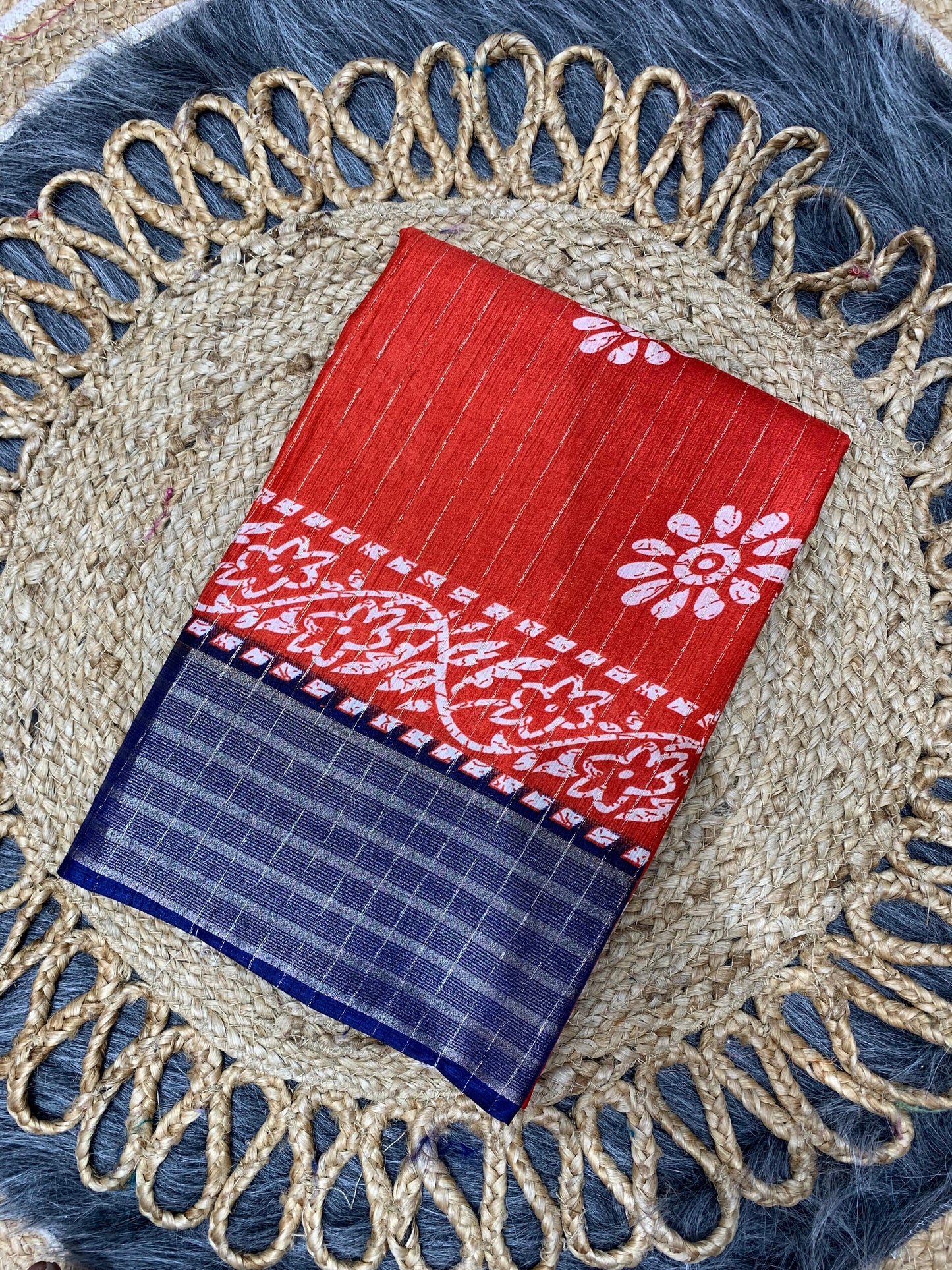 RK-7013 DOLA RIKO SAREE WITH BEAUTIFUL PRINT WITH JAREE LINING