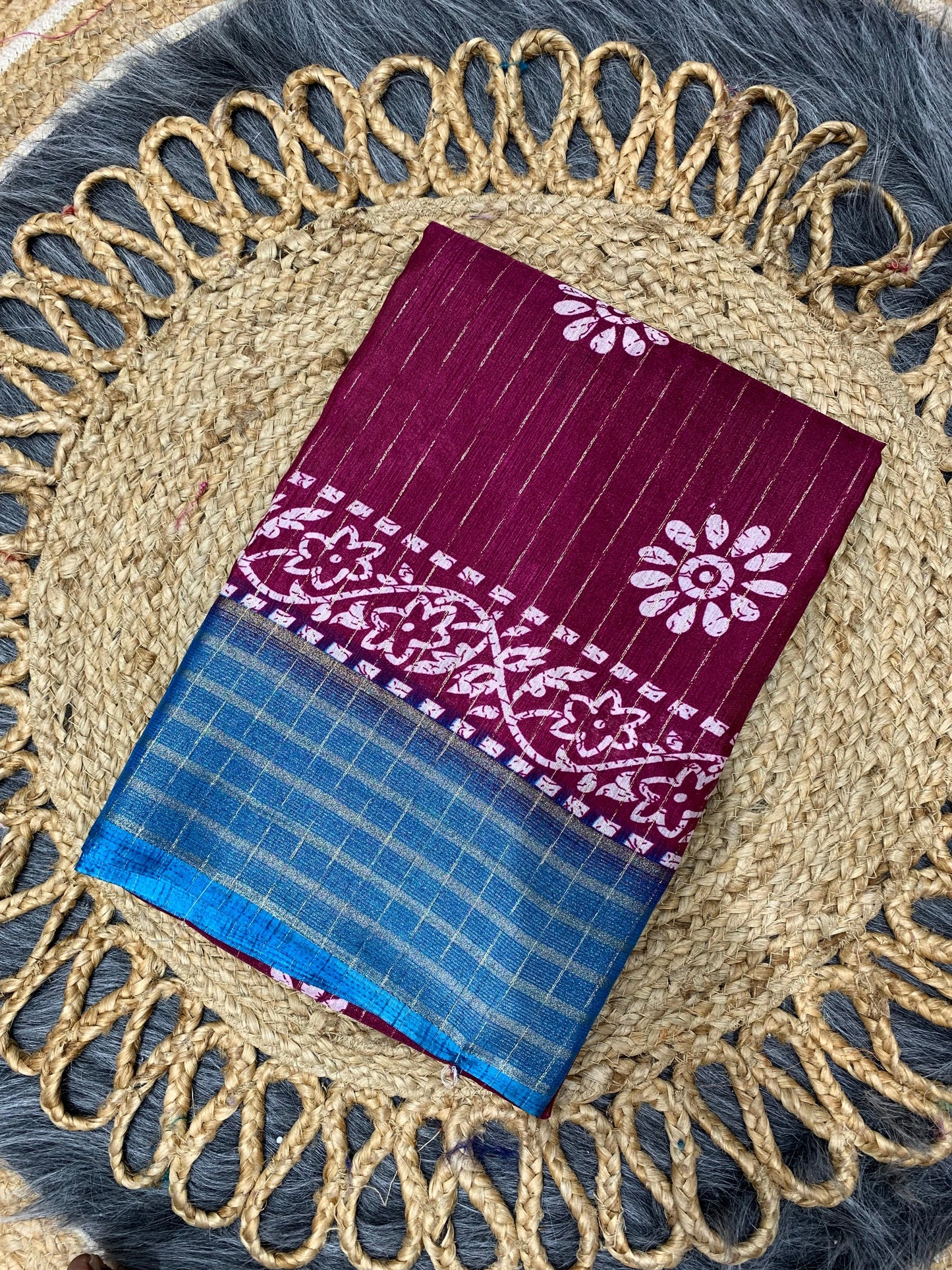 RK-7013 DOLA RIKO SAREE WITH BEAUTIFUL PRINT WITH JAREE LINING