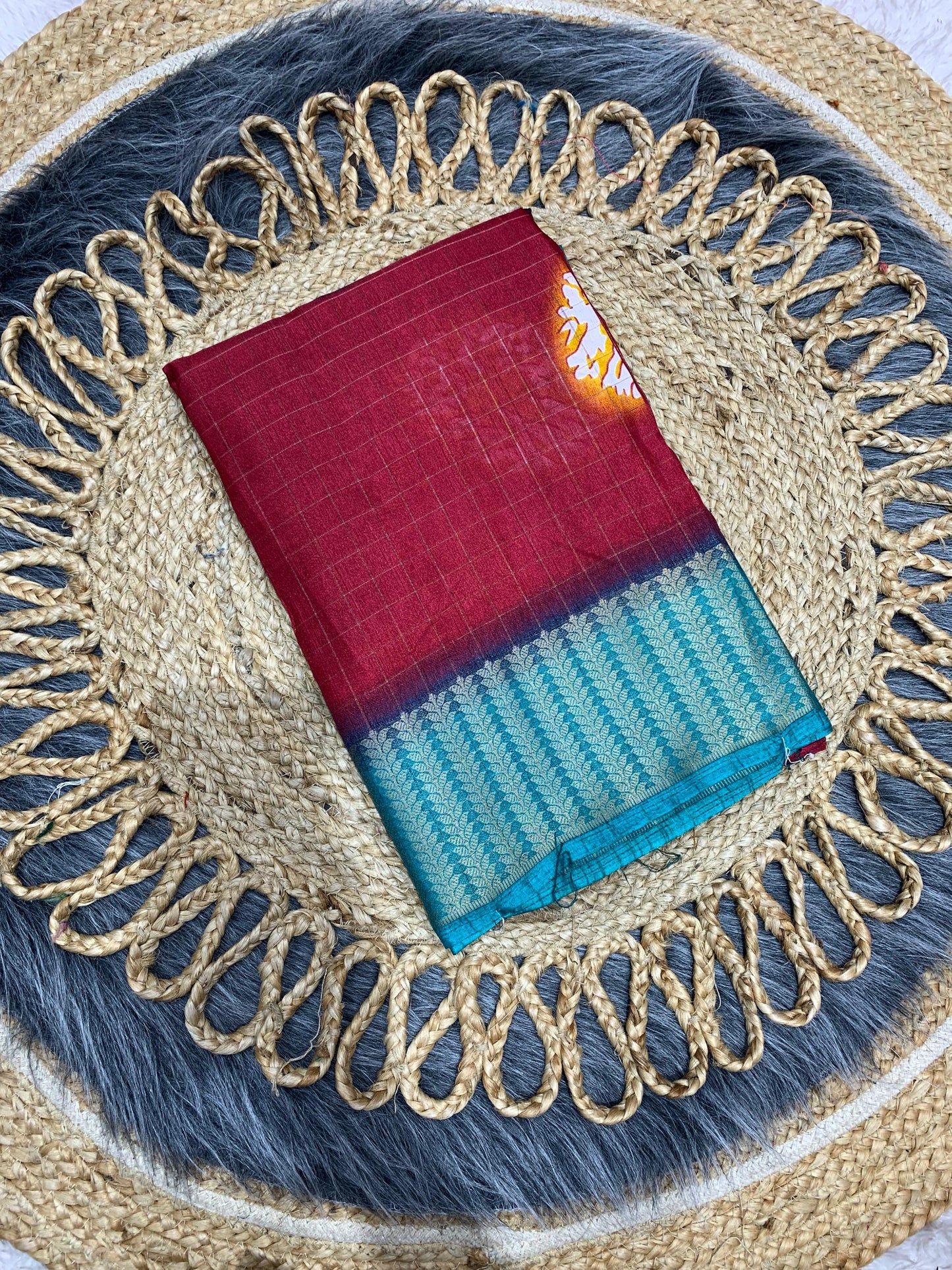 RK-7021 DOLA RIKO SAREE WITH BEAUTIFUL PRINT WITH JAREE LINING