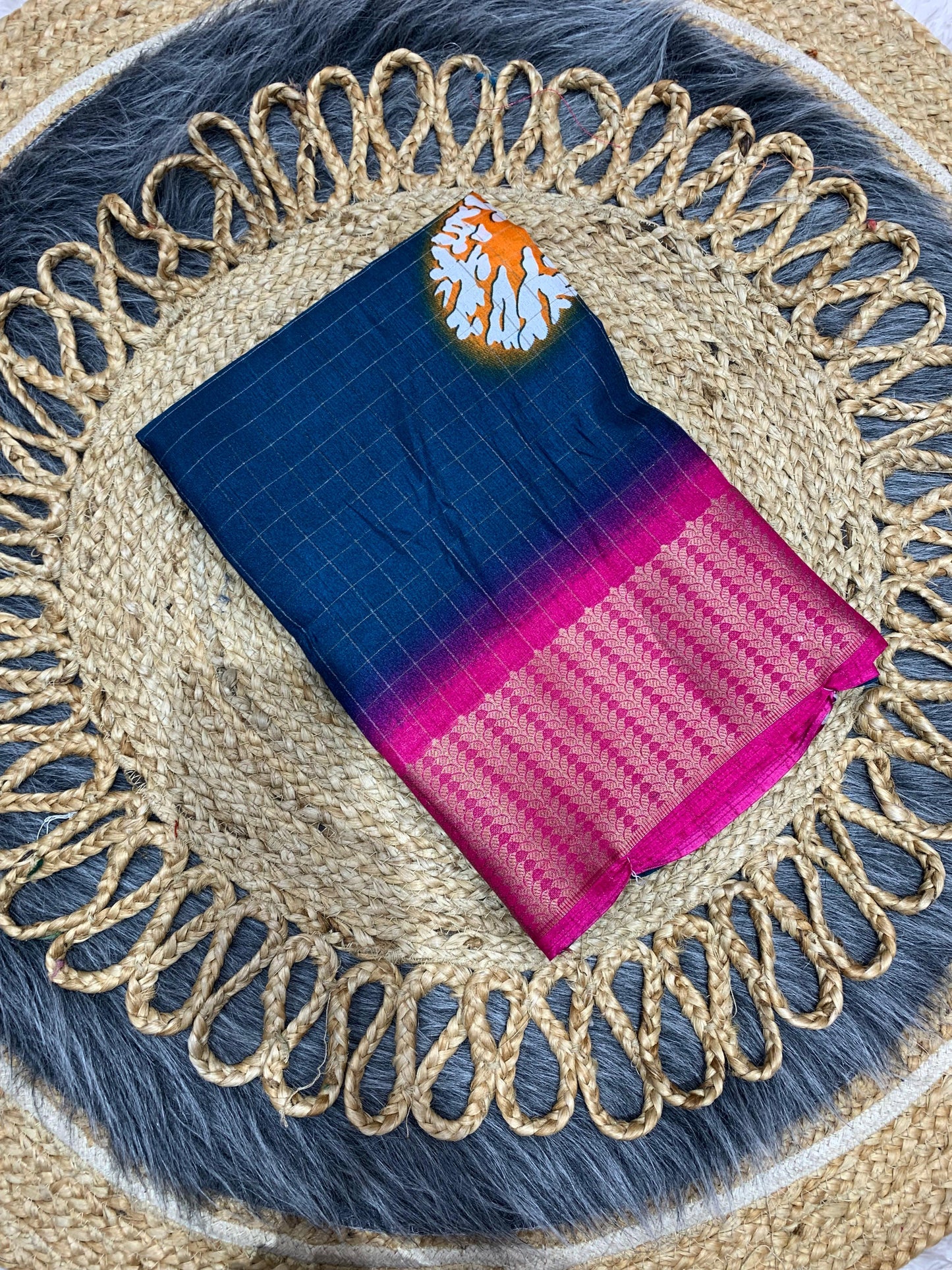 RK-7021 DOLA RIKO SAREE WITH BEAUTIFUL PRINT WITH JAREE LINING