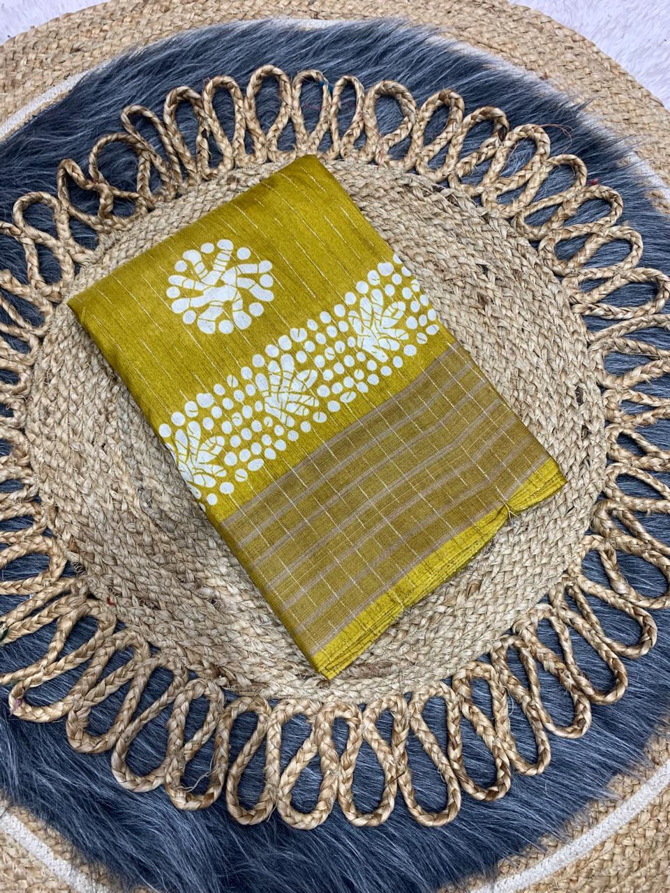 RK-7020 DOLA SAREE WITH SEQUENCE WORK ON BORDER WITH BEAUTIFUL PRINTS