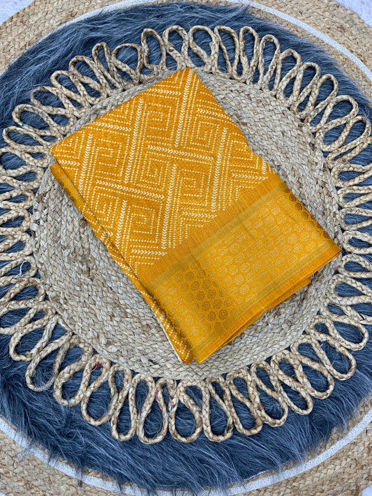 RK-7028 LINEN COTTON SAREE WITH BEAUTIFUL PRINT