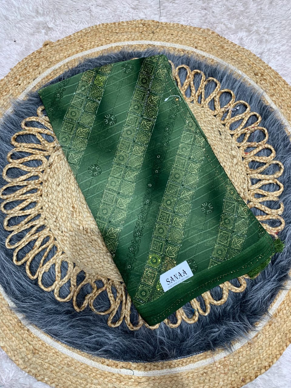 RF-SANAA FANCY PRINTED SAREE WITH DMC WORK