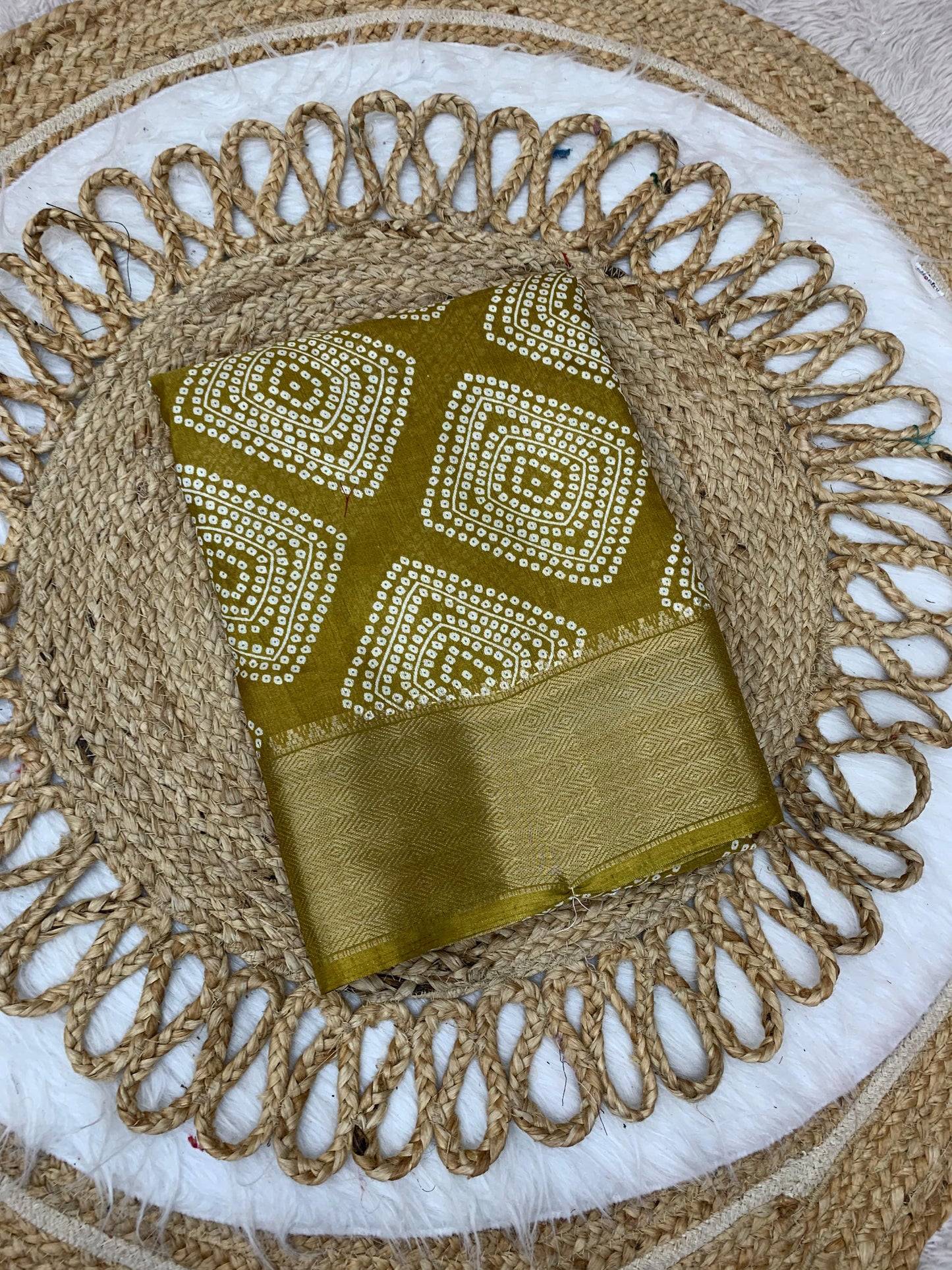 PRINT-3025 DOLA DOBBY SAREE WITH BEAUTIFUL PRINT WITH BUTTI BLOUSE