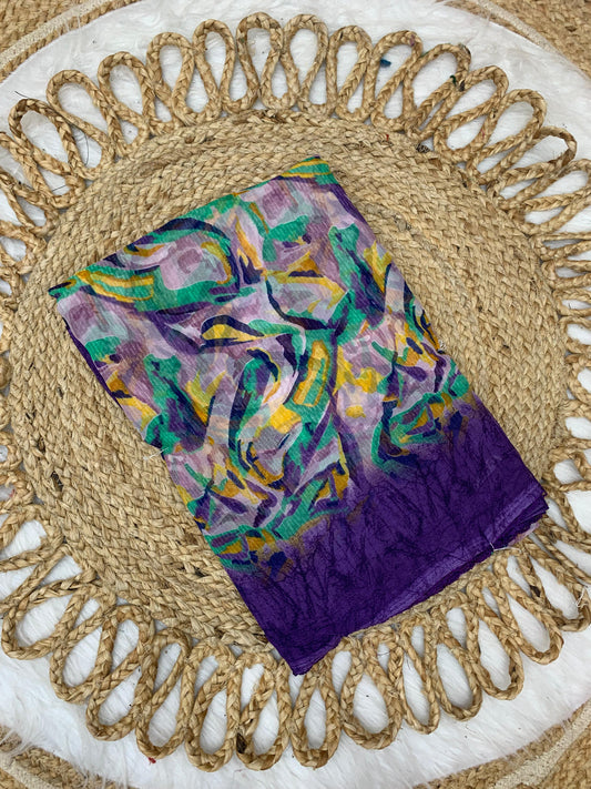 KAS-RICHFEEL WEIGHTLESS SAREE WITH BEAUTIFUL PRINT