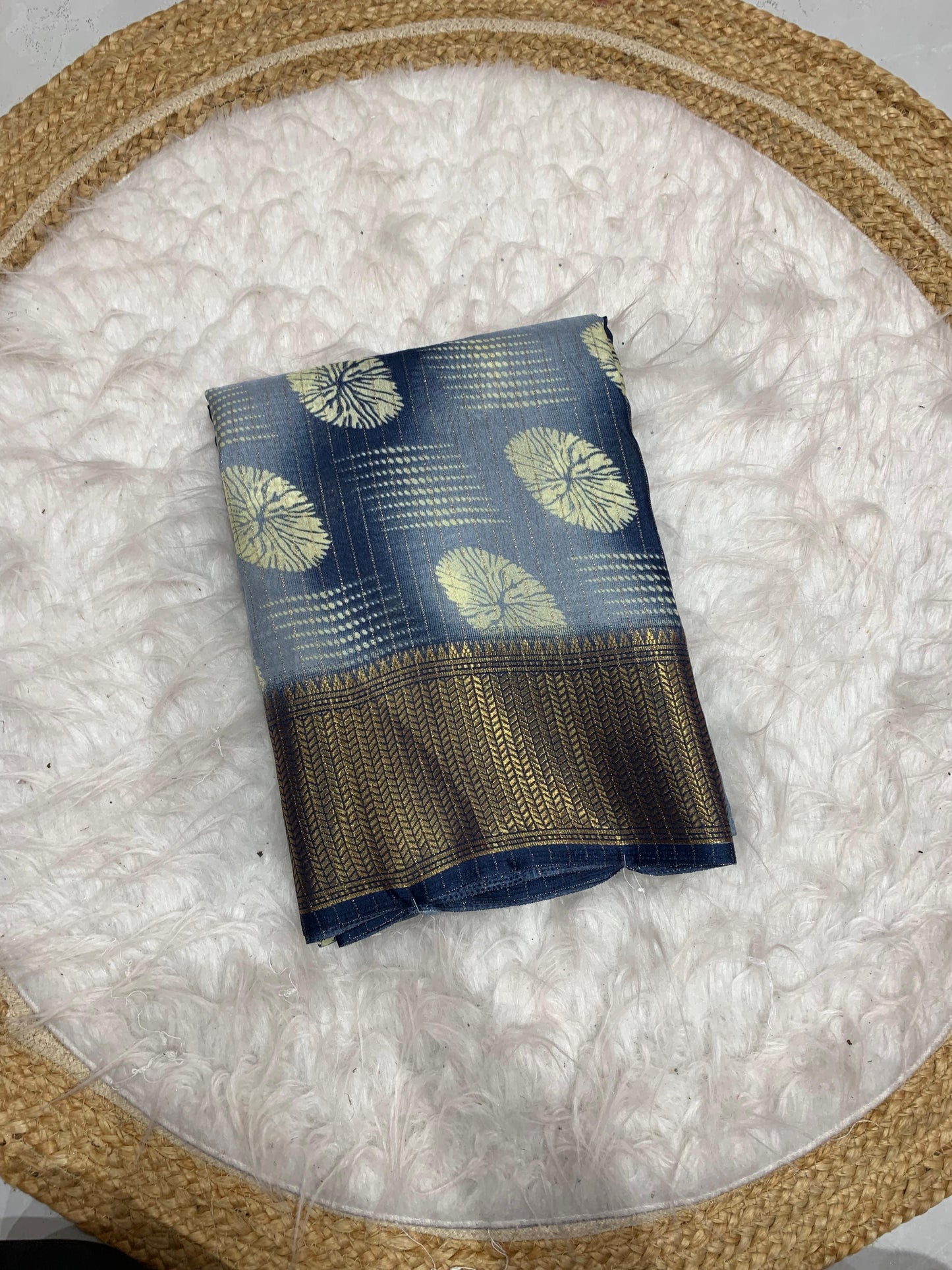 PRINT-3042 HEAVY DOLA RIKO SAREE WITH BEAUTIFUL PADDING PRINT WITH FULL 6.30 MTR CUT