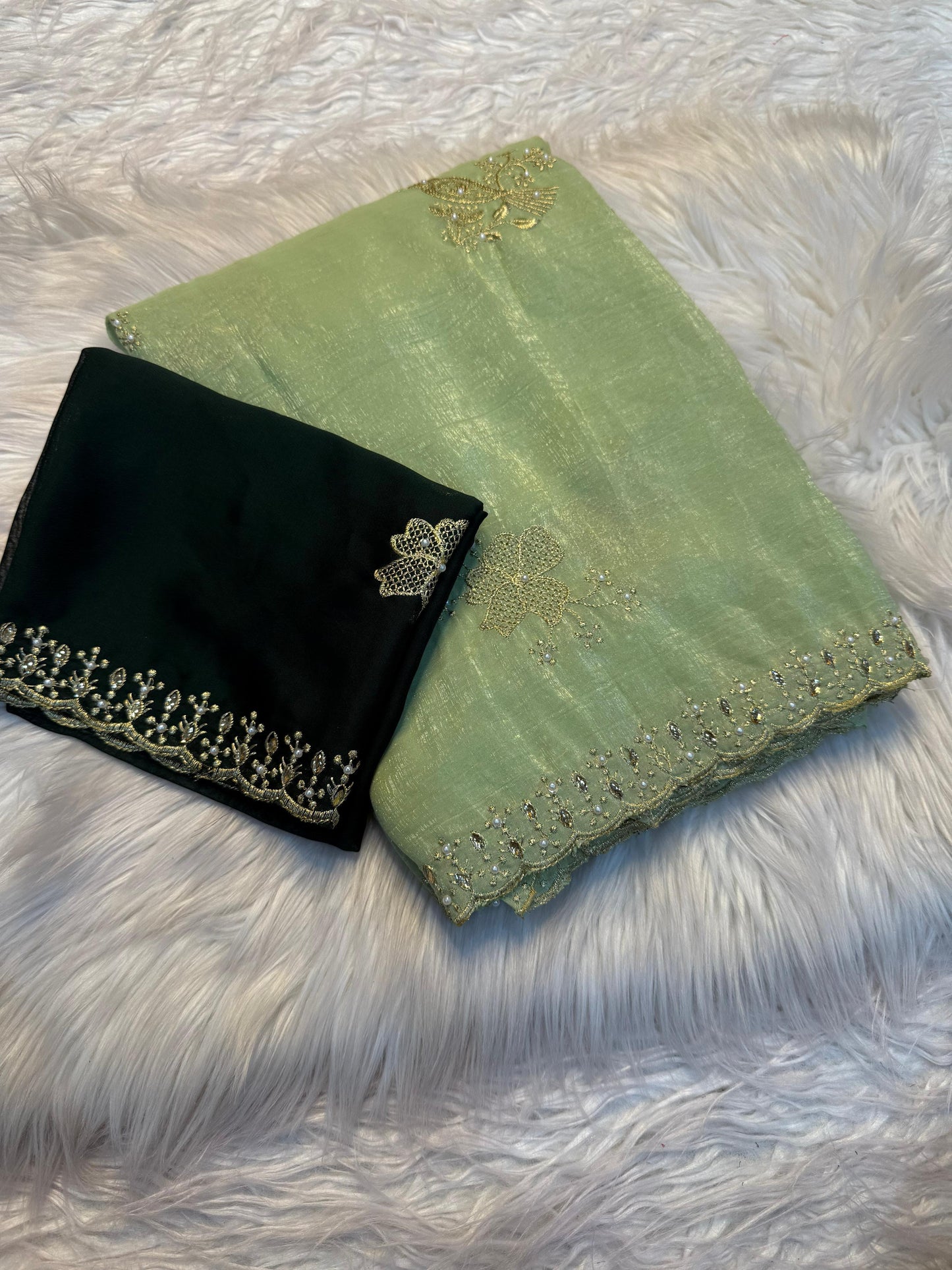 NN-2045 CRUNCHY silk with beautiful embroidery C-pallu work with full of elegance and moti work allover saree with Rangoli silk with blooming colours with heavy embroidary blouse