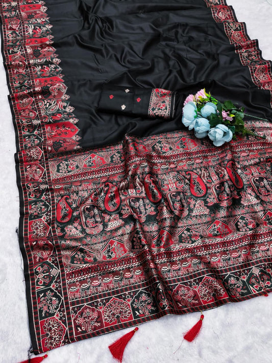 AJ-POSITION PALACE KOTA LITCHI SILK SAREE WITH POSITION STYLE WEAVING DESIGN WITH RICH PALLU AND PATLI WORK