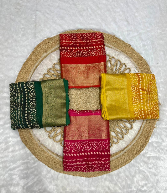 KAS-RAM-LAKHAN-6 FANCY PEACOCK PRINT SAREE WITH JACKQAURD BORDER