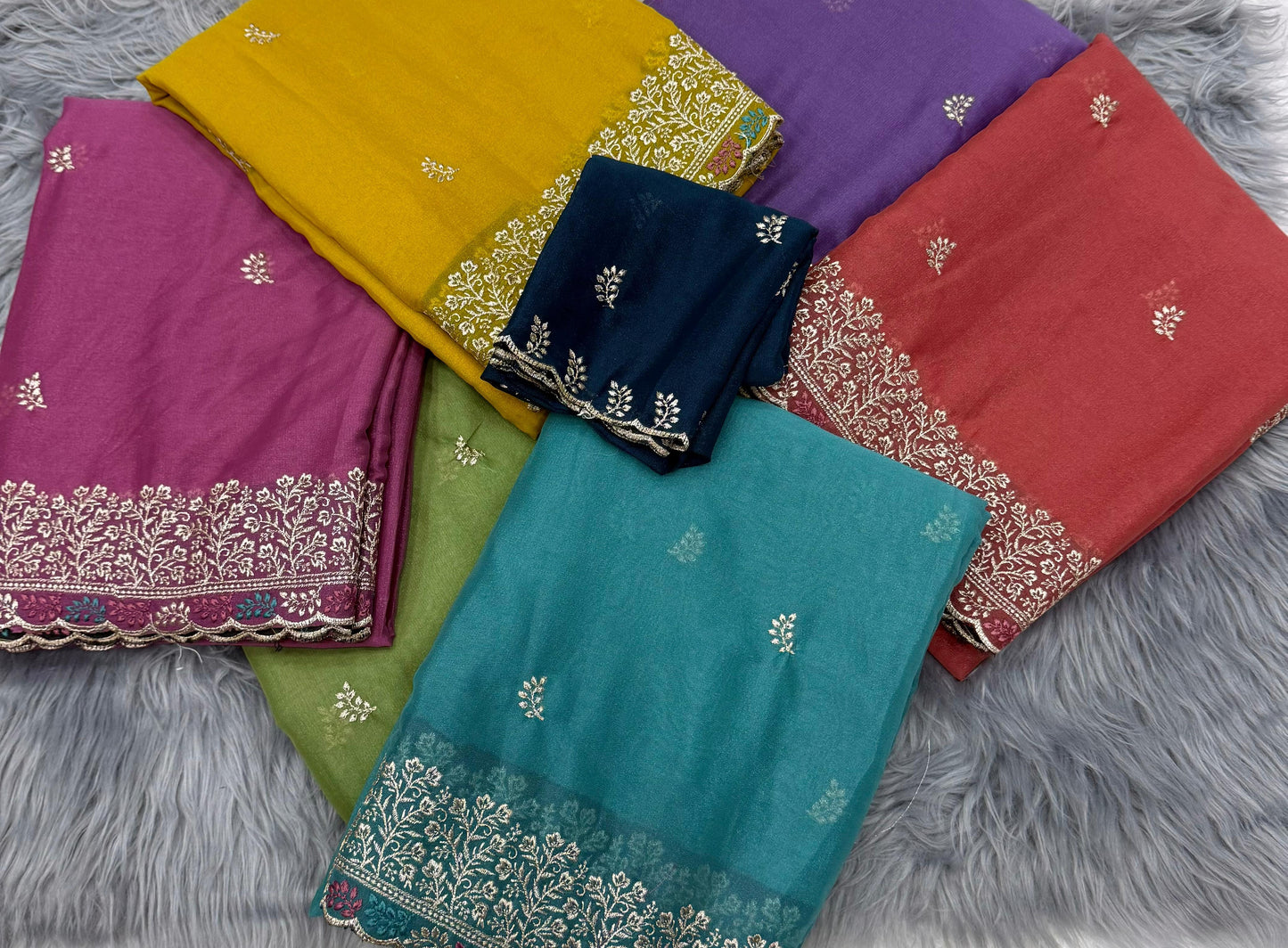 NN-2073 orgenza pattern saree with beautiful satin patta allover saree with embroidary work allover saree with contrast rich embroidary blouse