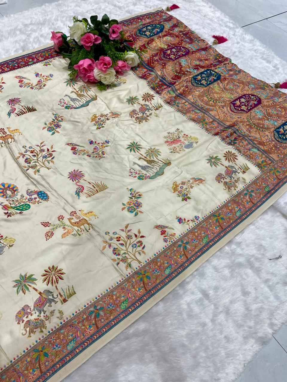 AJ-POSITION-BOSS GAJJI SILK SAREE WITH REAL PURE POSITION PRINT SAREE BEAUTFIUL VISCOS PALLU WITH HEAVY BODY DESIGN WITH 6.50 MTR CUT SUPER TRENDING PRODUCT