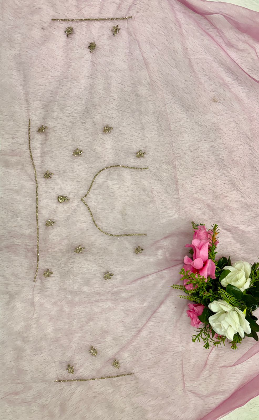 BS-SEJAL PREMIUM NET SAREE WITH HEAVY EMBORIDERY WORK WITH THREAD WORK WITH JHAL DESIGN WITH JARKAN WORK