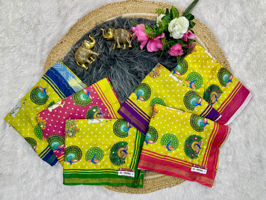 SB-PRERNA-2 HEAVY MAL COTTON SAREE WITH BEAUTIFUL AARI WORK WITH DIGITAL PRINT BEAUTIFUL DESIGN WITH CONTRASY PALLU WITH BEAUTIFUL BLOUSE