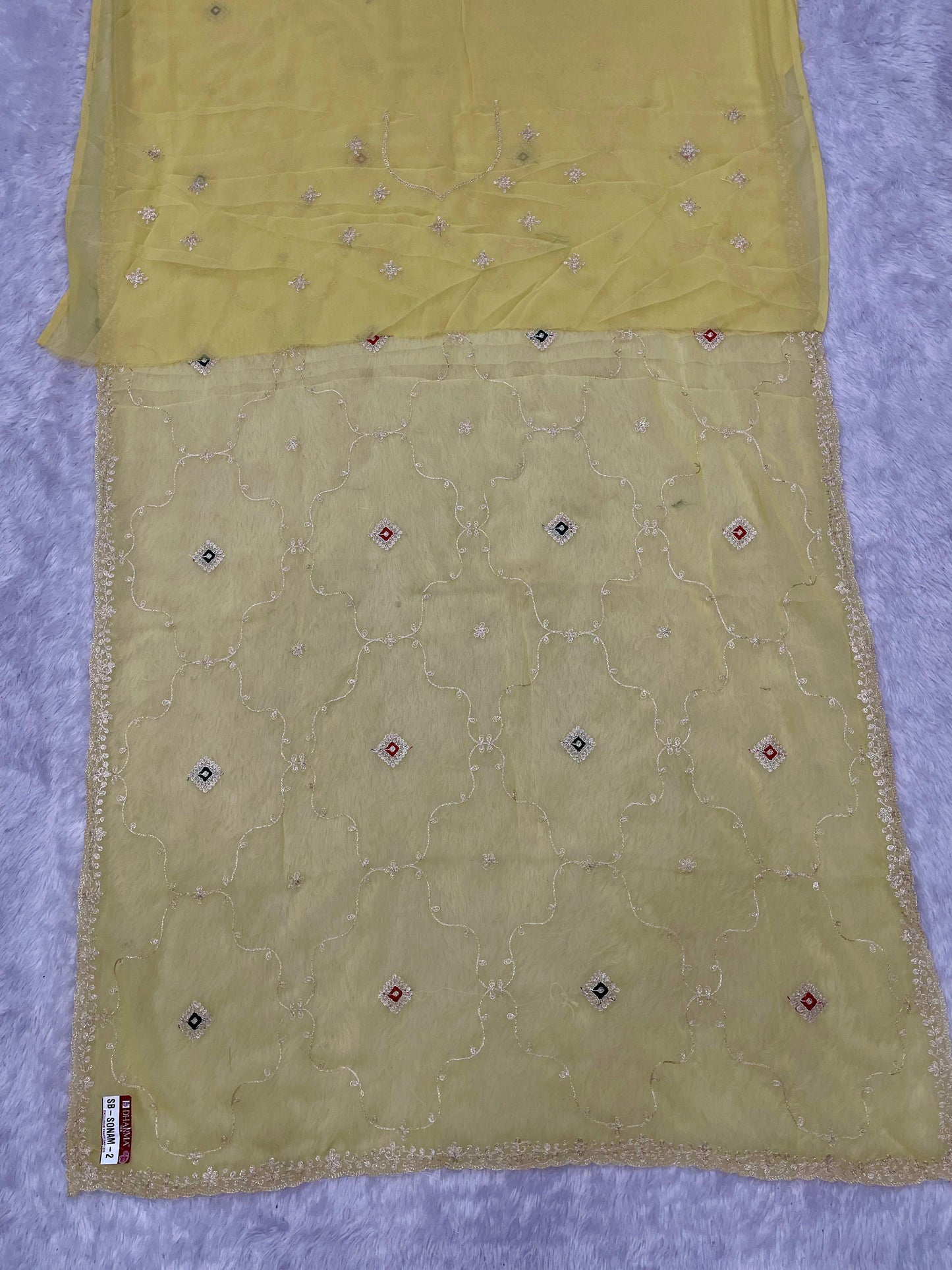 SB-SONAM-2 STAR GEORGETTE SAREE WITH BEAUTIFUL EMBROIDERY WITH THREAD WORK WITH WORK BLOUSE