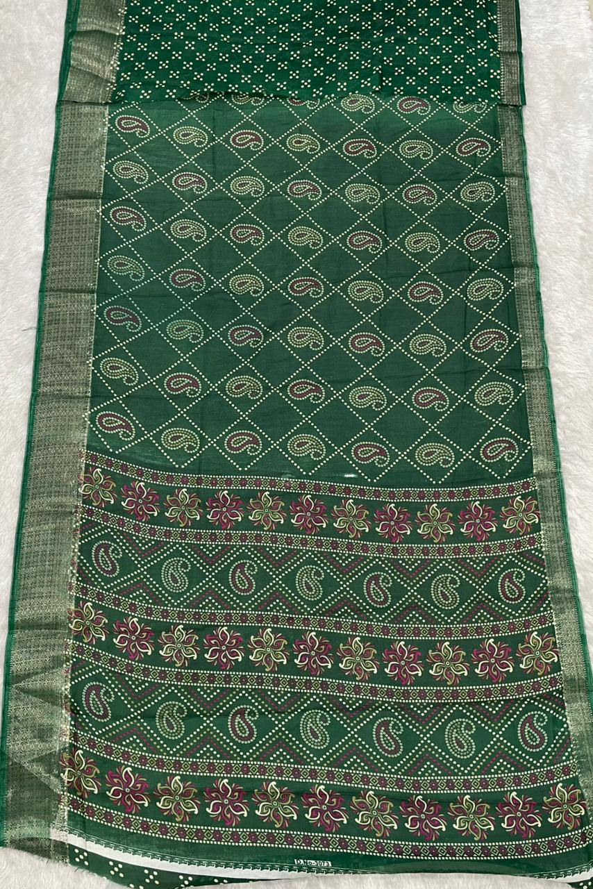 CP-7136 DOLA SAREE WITH BEAUTIFUL RICH PALLU AND BEAUTIFUL DESIGN WITH JACQUARD BORDER WITH BEAUTIFUL BLOUSE