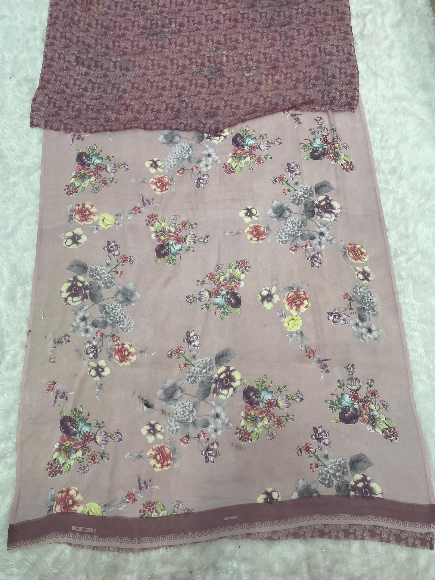 PRINT-3149 RENIYAL FABRIC SAREE WITH BEAUTIFUL FLORAL PRINT WITH SOFT FABRIC