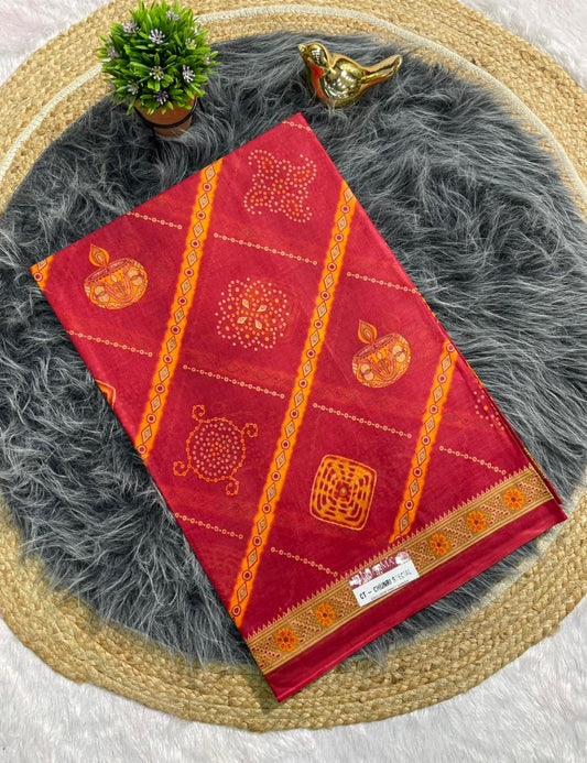 CT-CHUNRI SPECIAL-2 SUTI COTTON SAREE WITH CHUNRI PRINT CATLOG DESIGN
