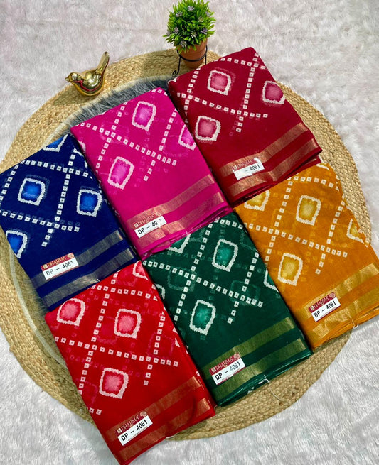 DP-4061 LINEN FABRIC SAREE WITH BEAUTIFUL RICH PALLU DESIGN WITH BLOUSE