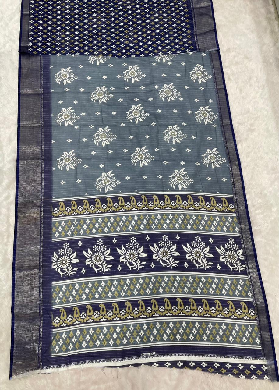 SV-8099 DOLA RIKO FABRIC SAREE WITH BEUATIFUL DESIGN WITH RICH PALLU WITH JACUARD BORDER AND BLOUSE