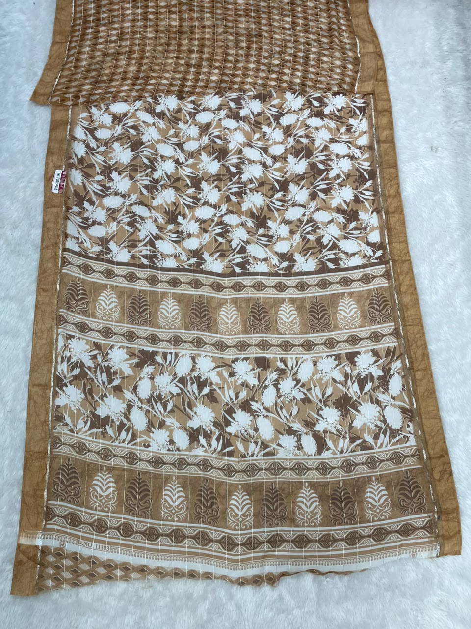 NT-PUSHPA-2 PUSHPA PATTA FABRIC SAREE WITH BEAUTIFUL FLORAL PRINT ALL OVER ON SAREE WITH BLOUSE
