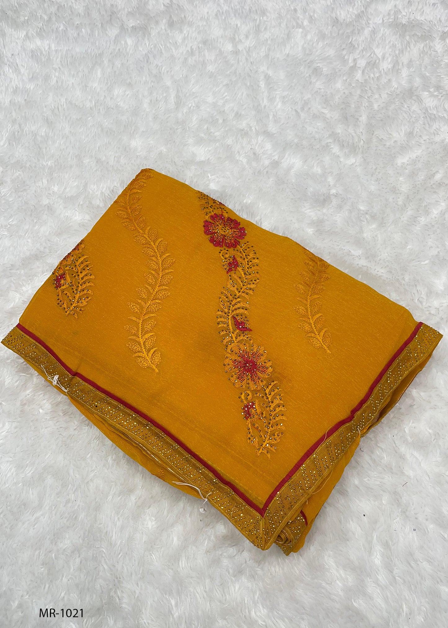 M.R-1021 FANCY SAREE WITH LEHRIYA WORK