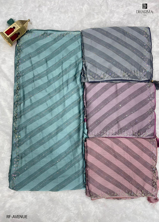 RF-AVENUE FANCY SAREE WITH SIROSKI WORK