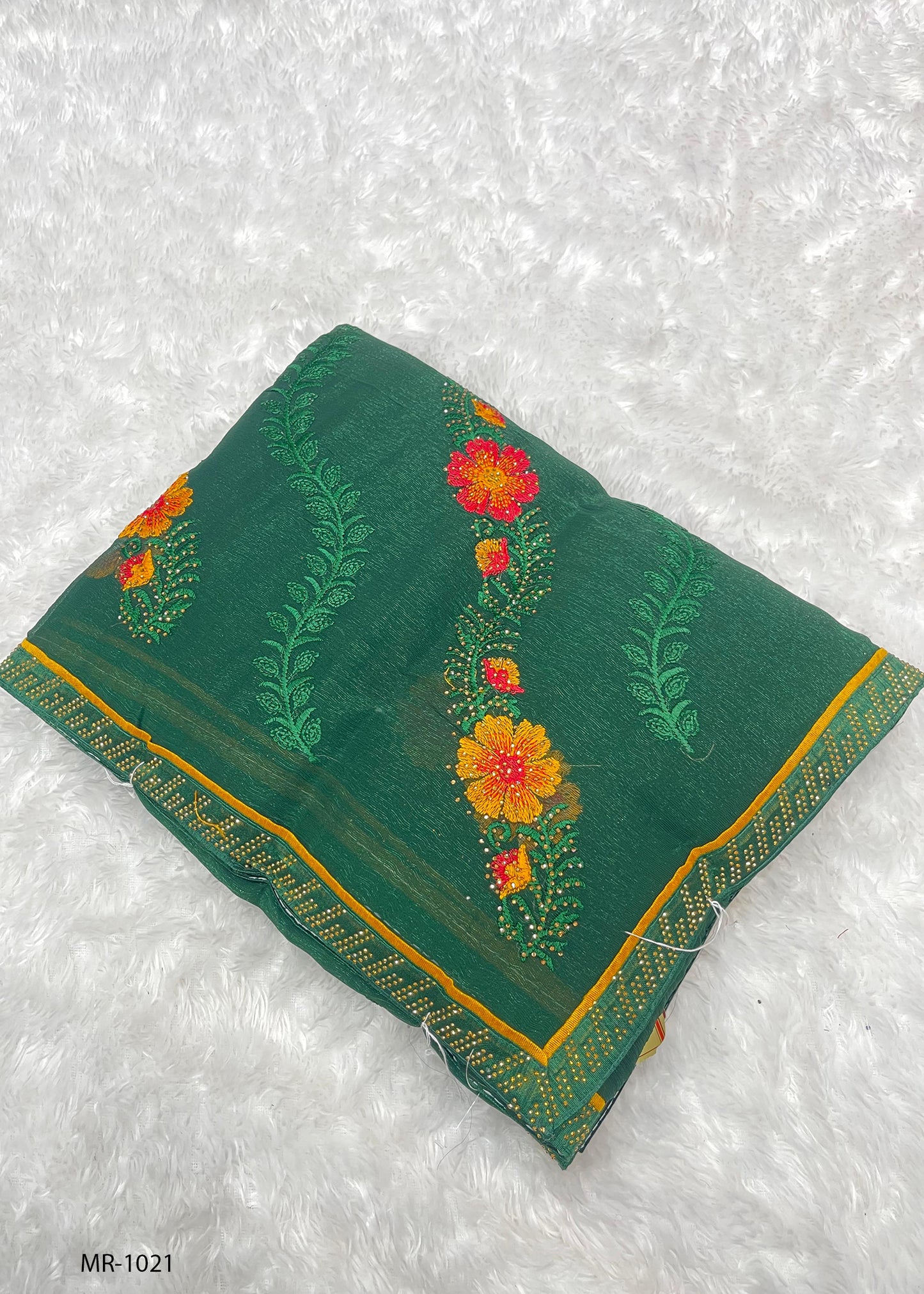 M.R-1021 FANCY SAREE WITH LEHRIYA WORK