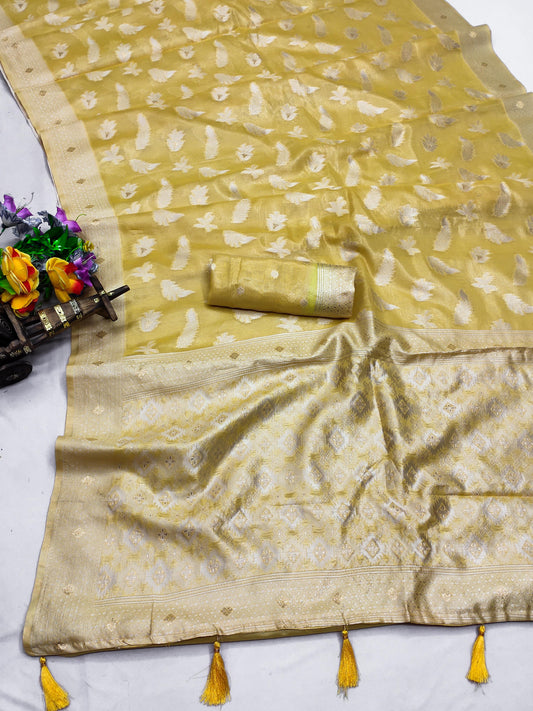 AJ-COTTON PREMIUM COTTON SILK SAREE WITH BEAUTIFUL FEATHER DESIGN AND LIGHT WEIGHT SAREE BEST FOR SUMMERS
