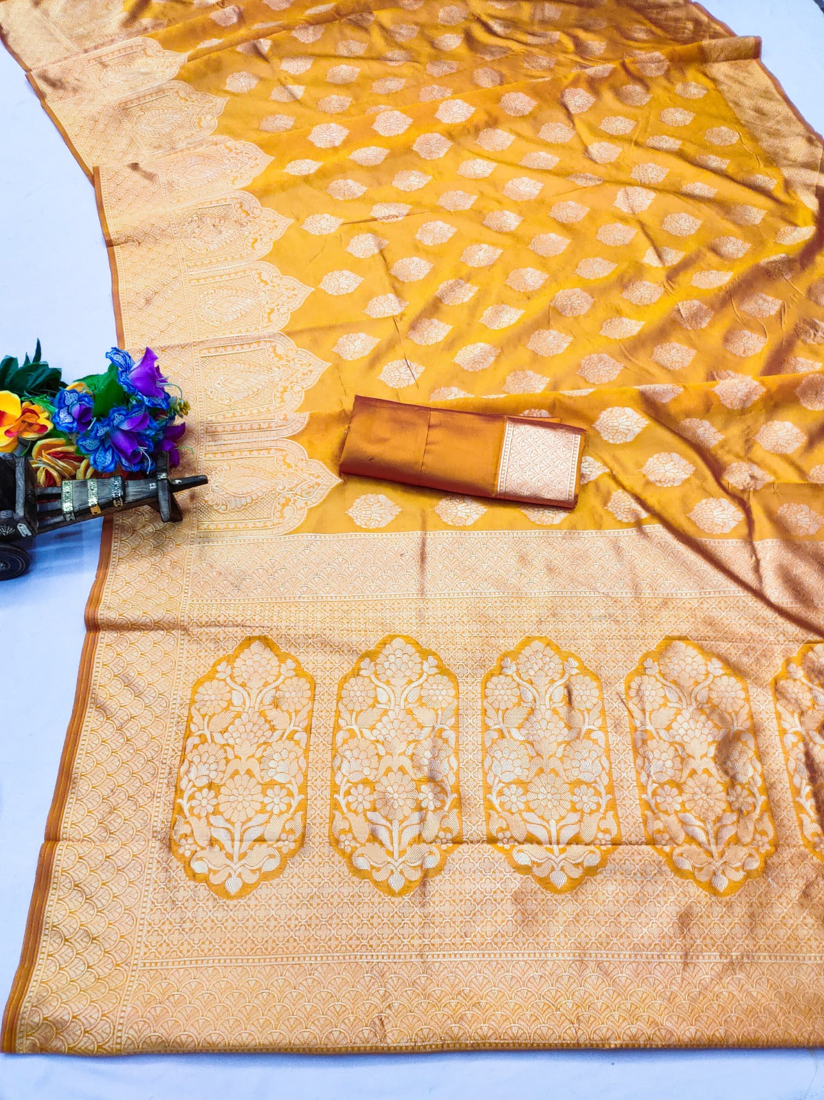 CH-LAXMI KOTA SOFT SILK SAREE WITH GRAND PALLU WITH PATLI WORK WITH BUTHA