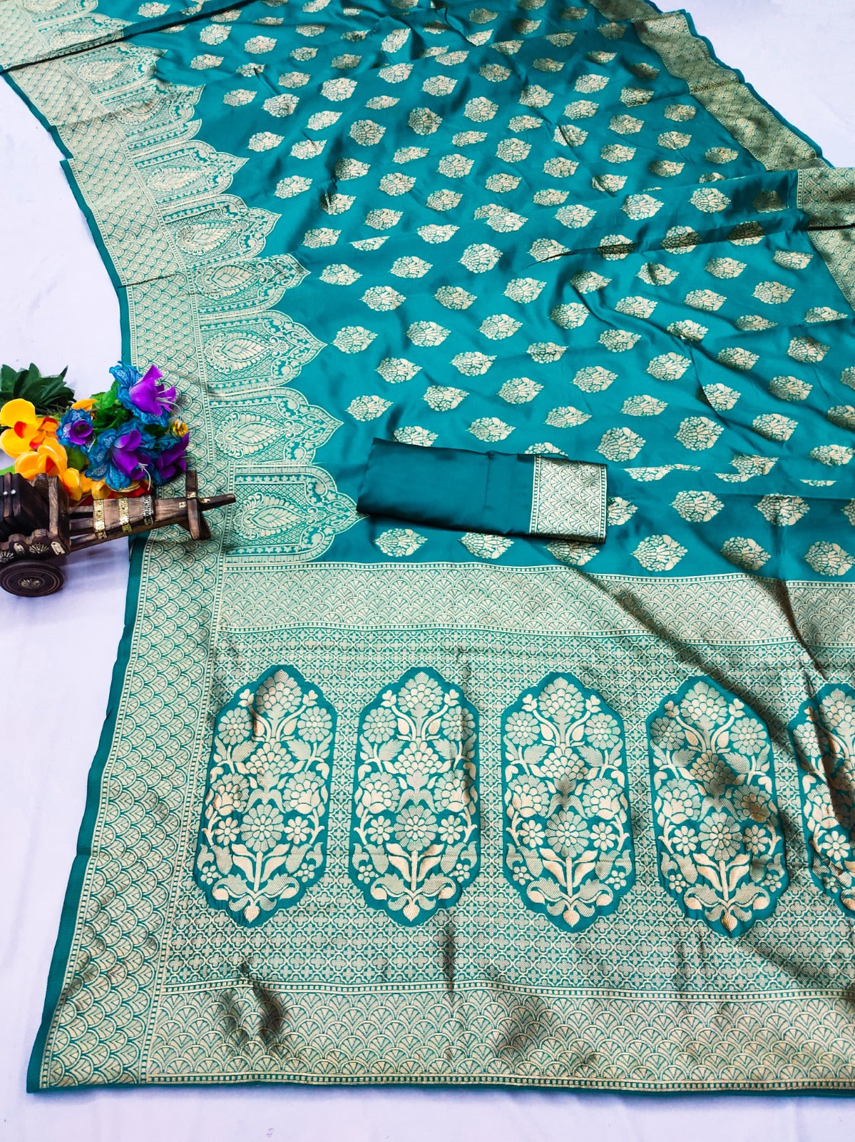 CH-LAXMI KOTA SOFT SILK SAREE WITH GRAND PALLU WITH PATLI WORK WITH BUTHA