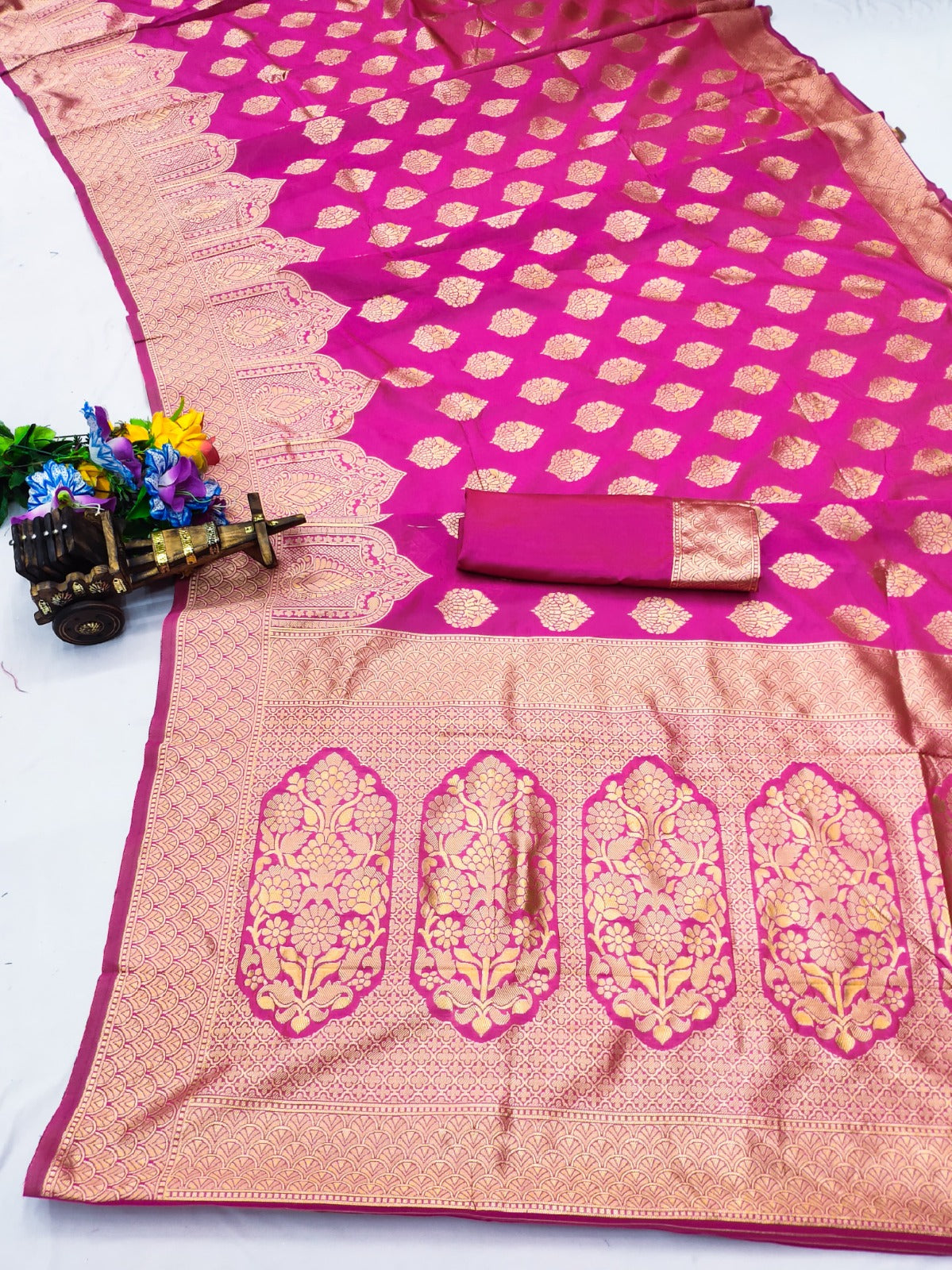 CH-LAXMI KOTA SOFT SILK SAREE WITH GRAND PALLU WITH PATLI WORK WITH BUTHA