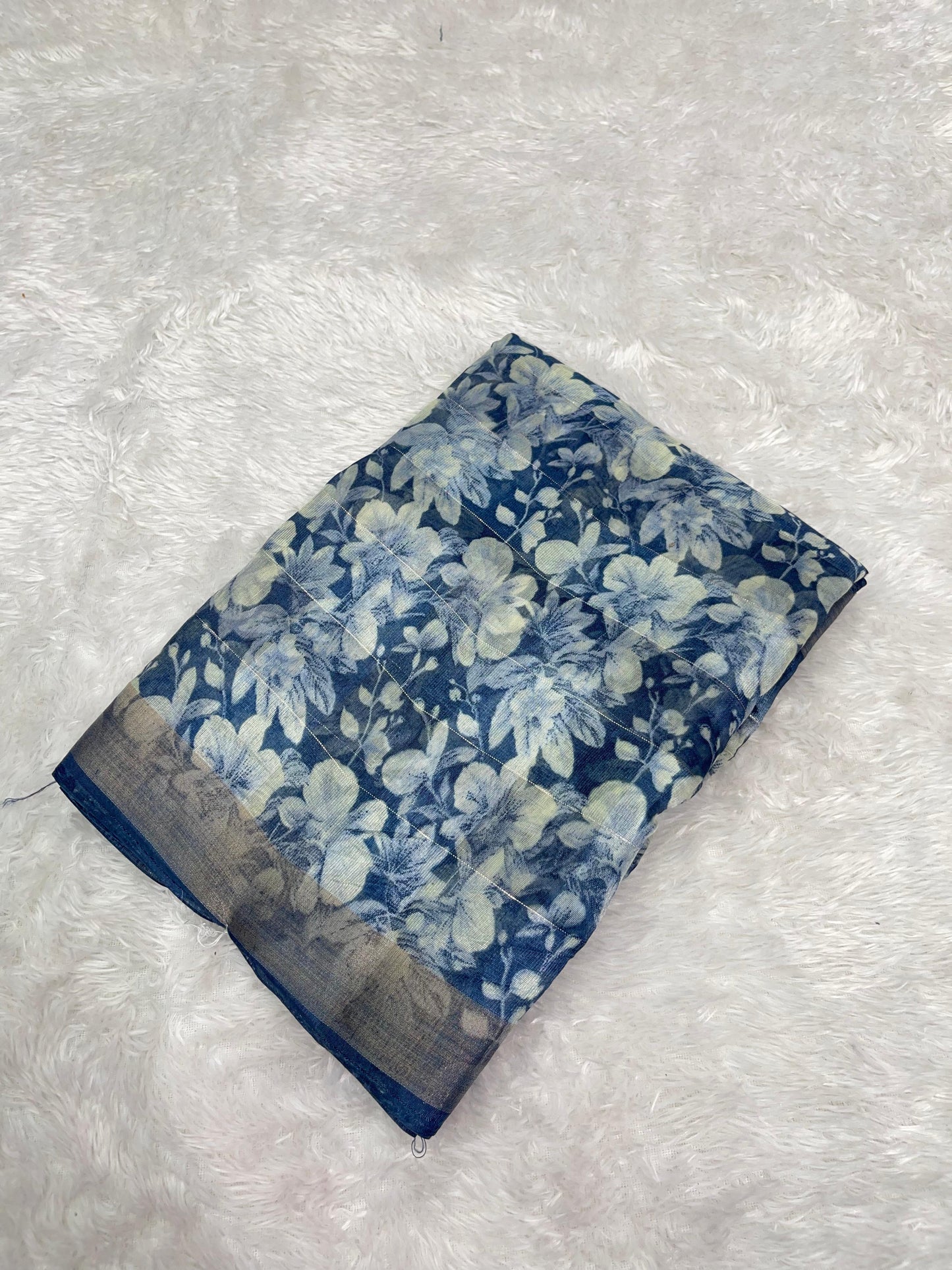 NF-1042 HEAVY LINEN COTTON WITH ALL OVER PRINT AND JARI HEAVY BRODER