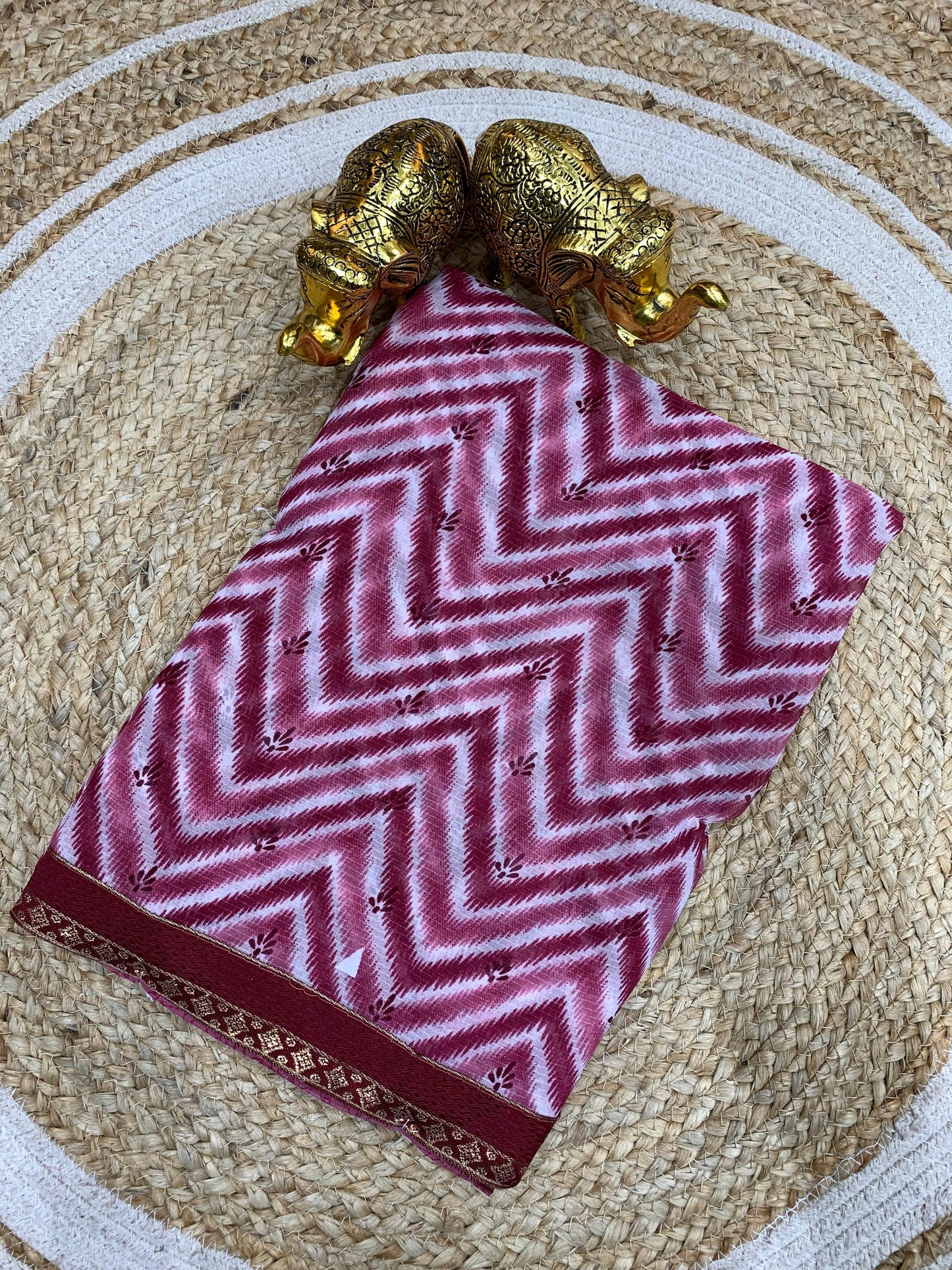 SV-LAHERIA-CHINGARI Zomato Saree with Laheria design with border