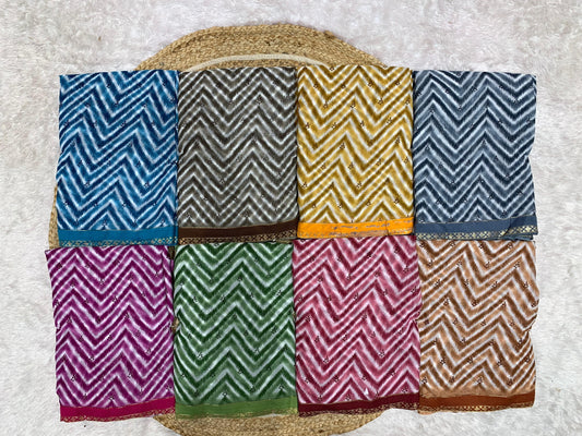 SV-LAHERIA-CHINGARI Zomato Saree with Laheria design with border