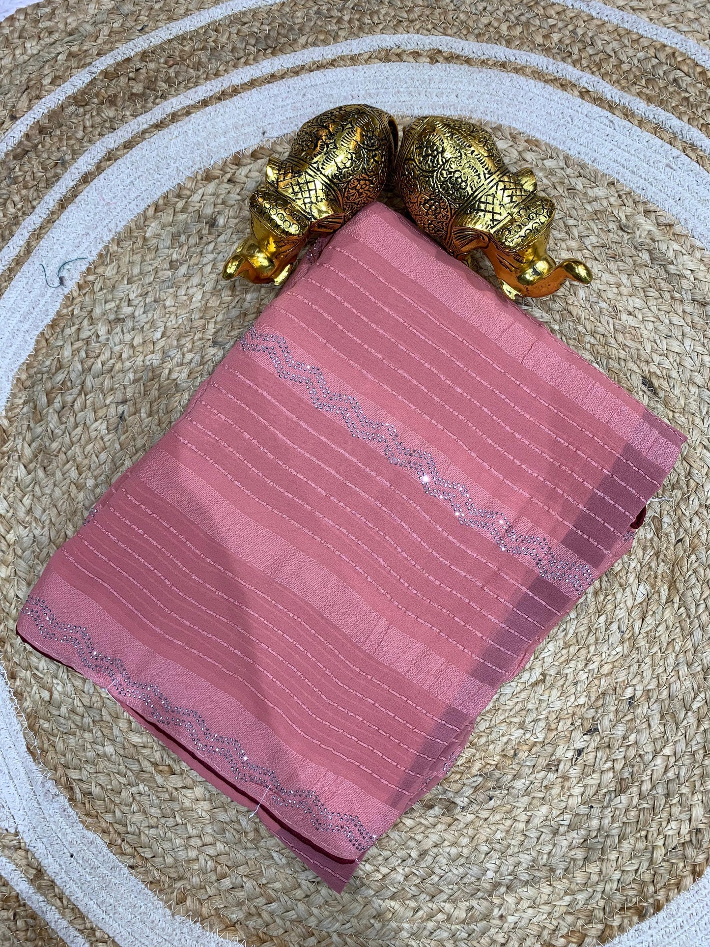 KAS-DIGITAL PATTERN SAREE WITH SIROSKI WORK ALL OVER